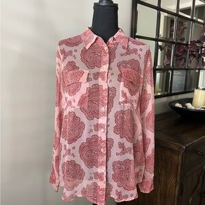 Equipment 100% Silk Paisley Print Button-Up Blouse